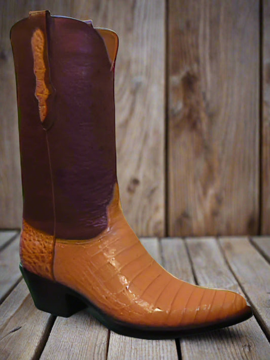 Salt Water Crocodile Belly with Smooth Ostrich Top